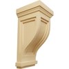 Ekena Millwork 4 3/4"W x 5"D x 10"H Traditional Recessed Corbel, Alder COR04X05X10TRAL